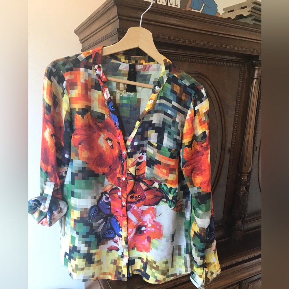 Desigual colorful shirt size L